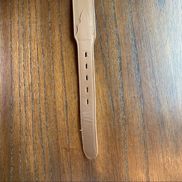 Tony Lama Made in USA Gold Label Belt Tan Embroidered stitch women's size 34 - Picture 3 of 8